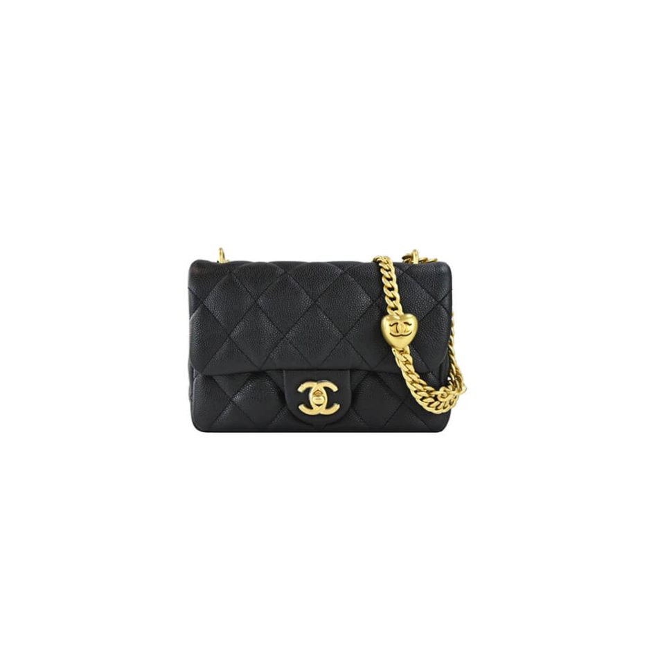 Ch*el love gold ball chain shoulder bag