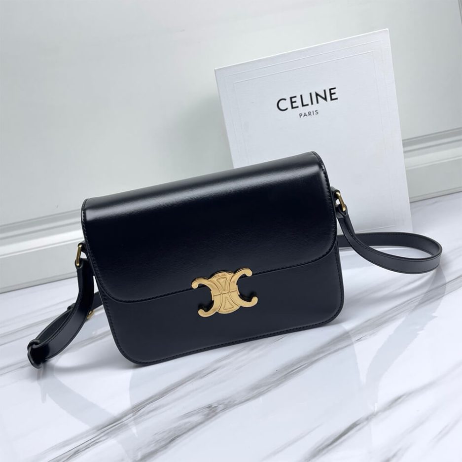 Ce**e classique triomphe bag in shiny calfskin(high-end grade)