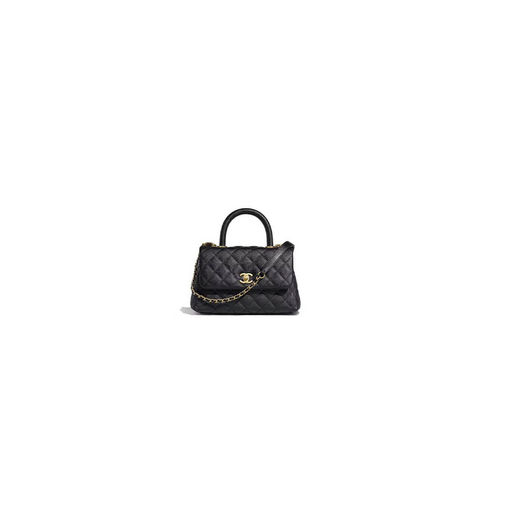 Ch*el coco handle flap shoulder bag pm