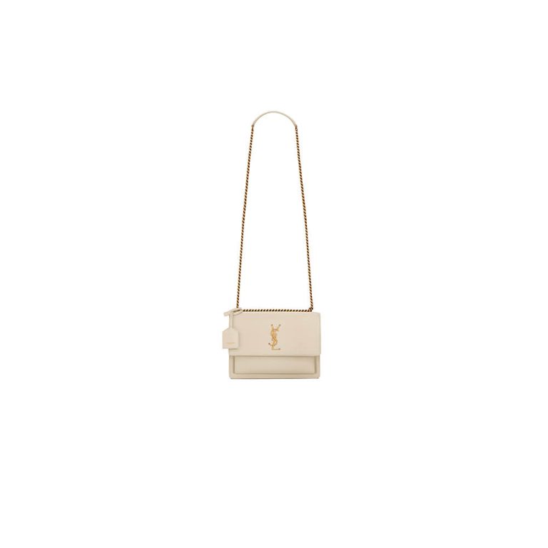 SUNSET MEDIUM CHAIN BAG IN SMOOTH LEATHER
