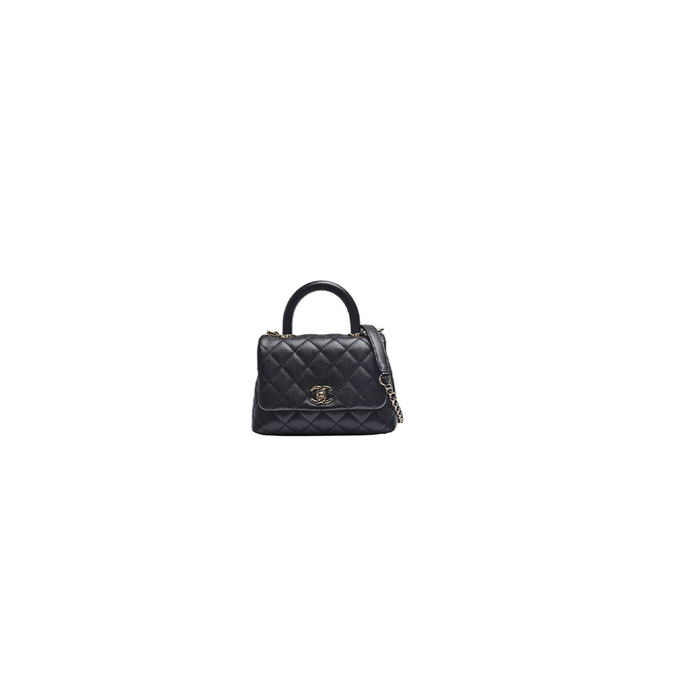 Ch*el coco handle flap shoulder bag mini