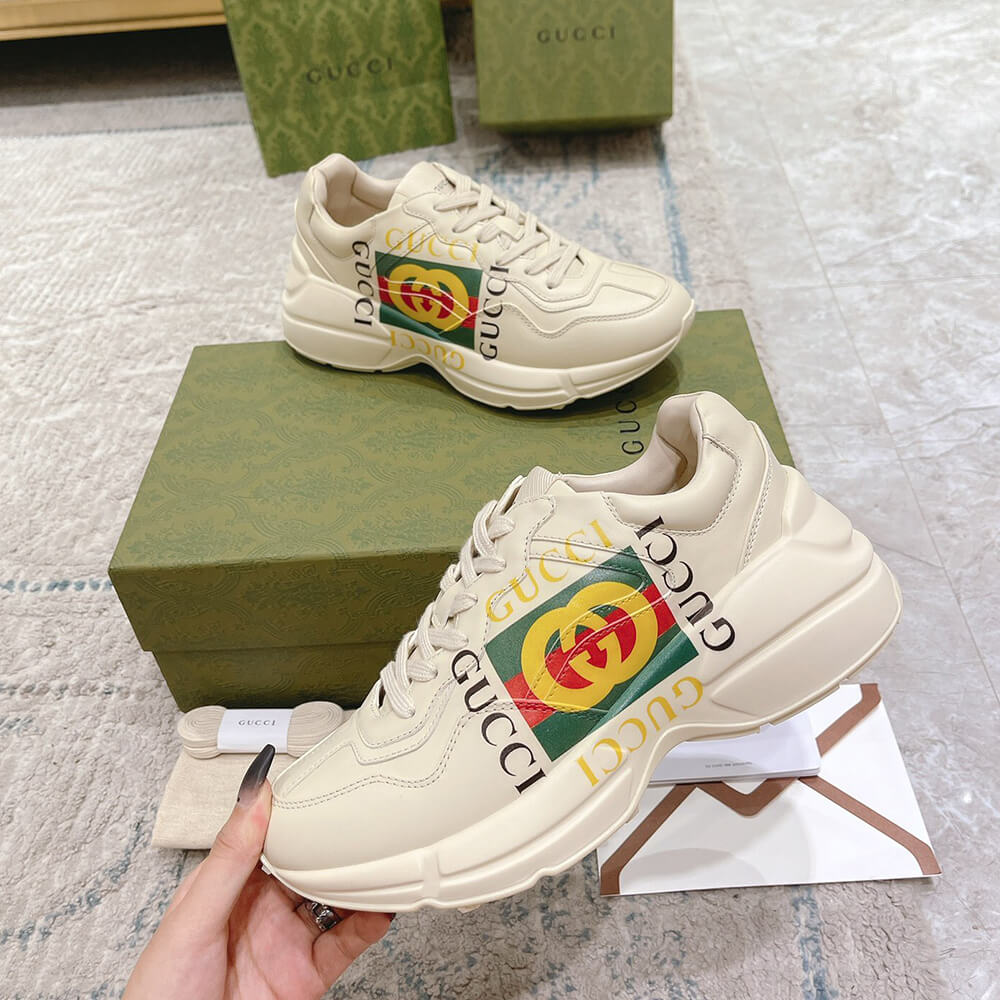 rhyton G*u*i logo leather sneaker
